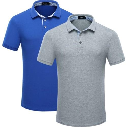 Summer polo shirt Business casual solid mens polo shirt Short sleeved cotton shirt polo men Branded clothing tops man