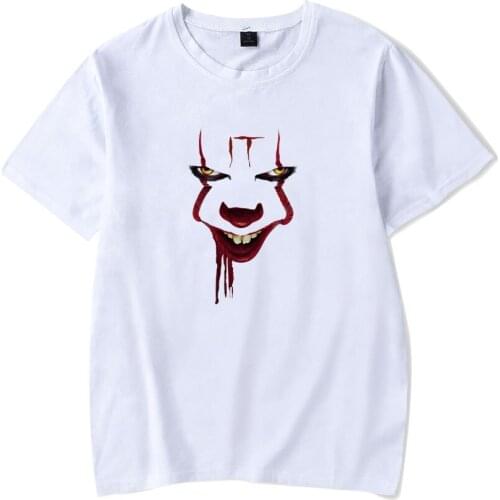 Horror joker T-Shirts 2019 mens fashion short-sleeved Tops and Tee trend Horror joker mens new print casual T shirt clothes