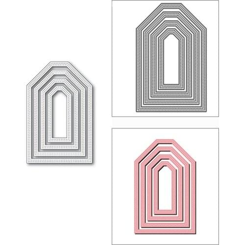 New 2021 Nesting Double Stitched Label Metal Cutting Dies for DIY Scrapbooking and Card Making Decor Embossing Craft No Stamps