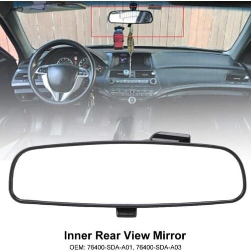 NEW-Black Interior Rear View Mirror for Honda Accord Civic Insight 76400-SDA-A03