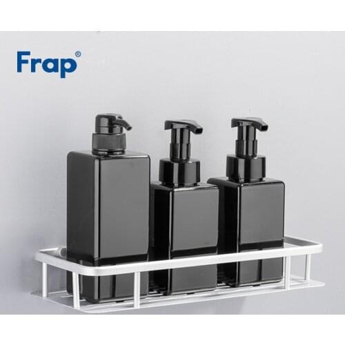 Frap New Arrival Wall Mounted Shelf Bathroom Shelf Basket Storage Holder Hanging Space Aluminum Kitchen Bathroom Hardware Y38015