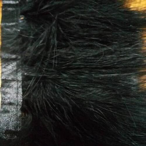 Wholesale perfect 1 yards high quality natural black Pheasant feather Villus ribbon 3-3.5inch/8-9cm Decorative diy