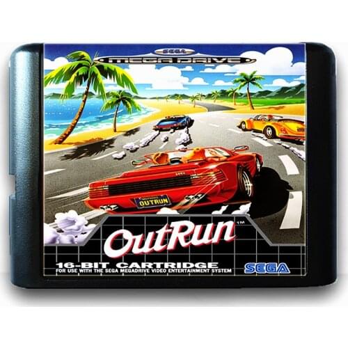 Outrun for 16 bit Sega MD Game Card for Mega Drive for Genesis Video Game Console PAL USA JAP