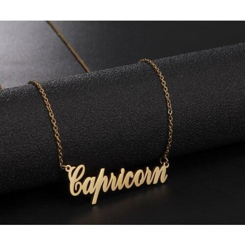 Personalize Jewelry Choker Necklace Star Constellation Old English Letter Necklaces Gift