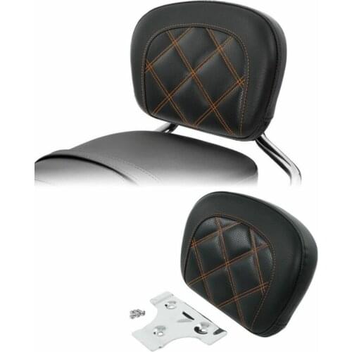 Motorcycle Passenger Sissy Bar Backrest Cusion Pad For Harley Touring Street Glide FLHX 2006-2020 Softail FXLR 18-20