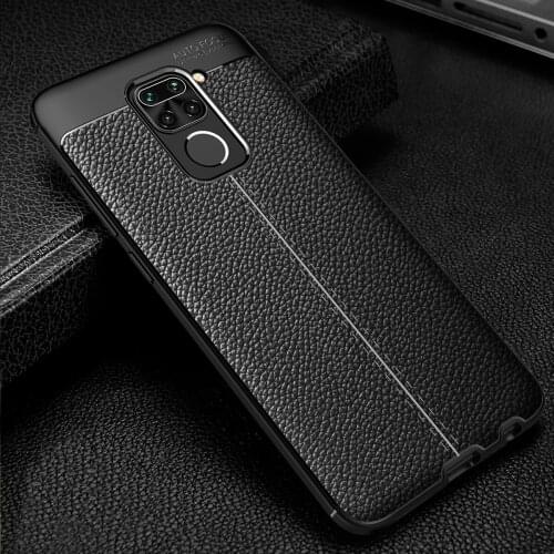 Redmi Note 9 Luxury Brand Original Shockproof Cover for Redmi Note 9 Pro Max Case Leather Carbon TPU Case for Redmi Note 9S