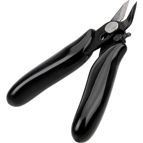 DIYWORK Hand Tool Flush Pliers With Lock Black Mini Wire Cable Cutter Cutting Side Snip