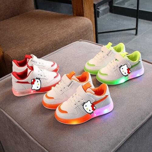 Sanrio Hello Kitty casual shoes baby light-up shoes for men and women cute toddler shoes women soft sole Melody