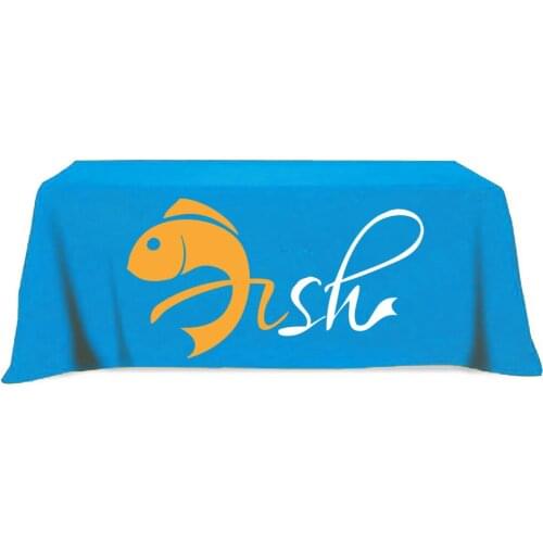 Table cloth Polyester flat printing custom design for promotion activities birthday party