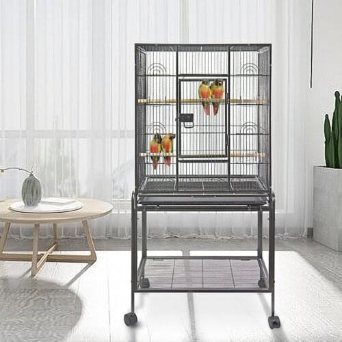 1 Set Foldable Metal Parrot Villa Bird Cage Thrush Starling Parrot Cage Heightened Bird Building Upgraded Version