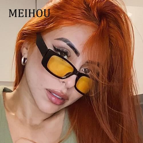 Okulary Womens Sunglasses Black Rectangle Vintage Small Frame Clear Lens Glasses 2021 Modern Style Sunglasses Woman oculos