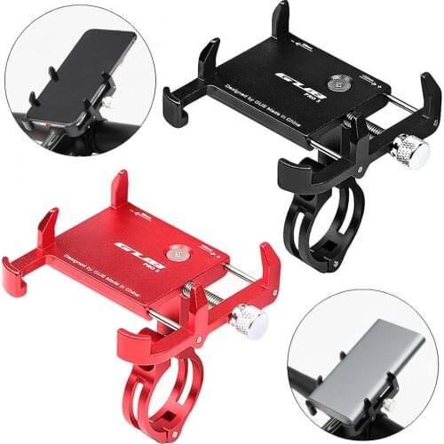 Bicycle Motorcycle Mobile Phone Holder 6 Claw Mount Bracket Handlebar Anti-Slip Clip Stand for Power Bank and 3.5-6.2 Inch Phone
