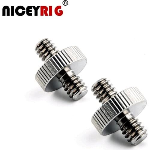 NICEYRIG 1/4" Rig Screw 1/4" to 1/4 inch DSLR Cage Screw Quick Release Plate Camera Screw dslr EVF Viewfinder (2 Pieces a Pack)