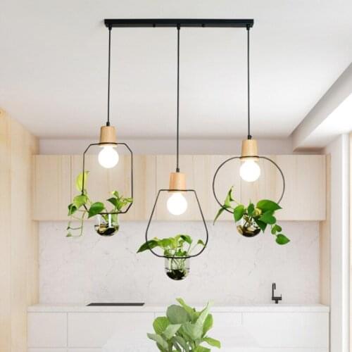 Vintage glass ball crystal light globe creative pendant lights nordic decoration home living room decoration luzes de teto