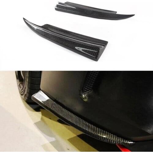 2PCS Real Carbon Fiber Rear Bumper Splitter Spoiler Lip Flaps Fit For Mercedes Benz CLA-Class C117 W117 2013-2016 2004 2005