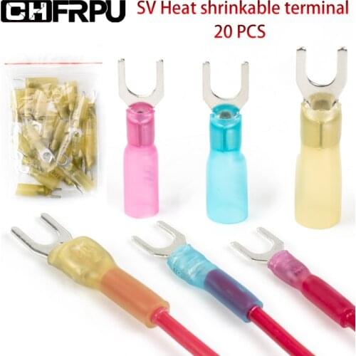 20PCS/1 bag Waterproof heat shrinkable terminal SV wire connector joint crimp terminal 10-22AWG Waterproof classification