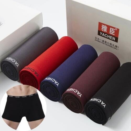 4pcs Male Panties Cotton Mens Underwear Boxers Breathable Men Boxer Hombre Sexy Solid Underpants Comfortable Brand Shorts