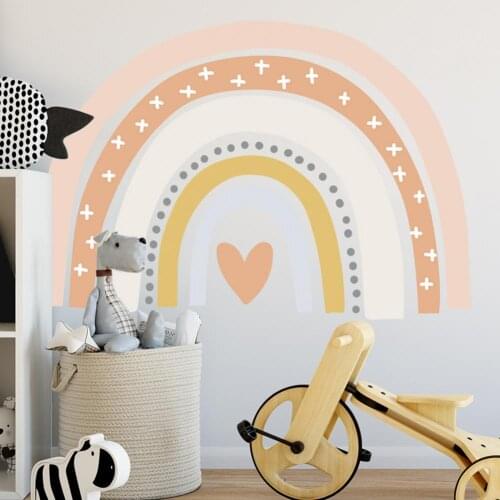 80% Dropshipping!!Wall Sticker Cartoon Pattern Easy to Apply Long-lasting Colorful Rainbow Wall Decal for Bedroom