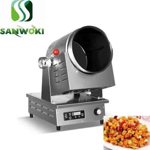 Non-Stick Pot Egg Fried Rice Cooking Drum Type Stir Fry Machine automatic cooking holloware Chinese food cook robot