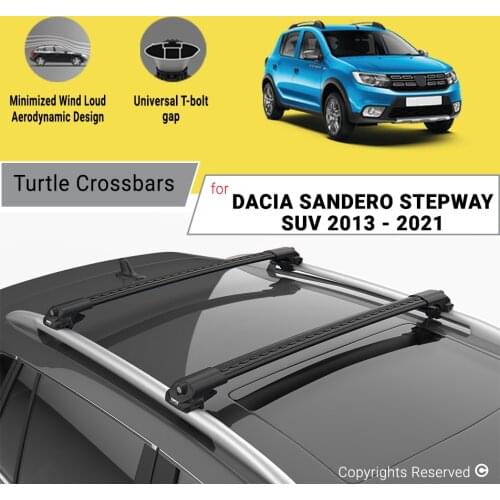 BARS FOR DACIA SANDERO STEPWAY (B8) SUV 2013-2021 ALUMINUM ALLOY SIDEBARS CAR ROOF RACK LUGGAGE CARRIER CROSSBAR