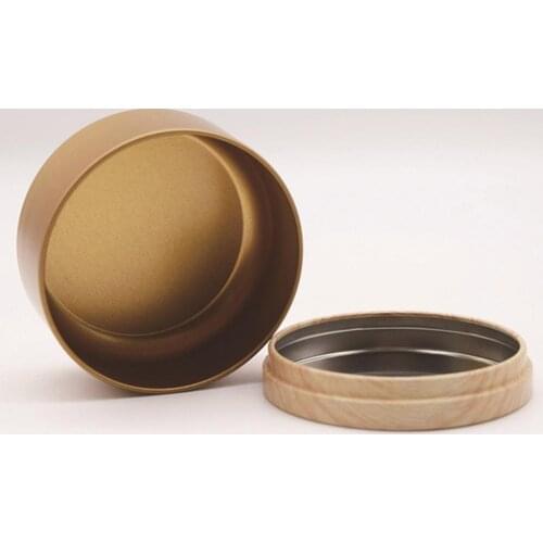 Candle Jar Practical Portable Wood Lid Black Elegant Cosmetic Pot for Coffee Candle Jar Beautiful Aromatherapy Box