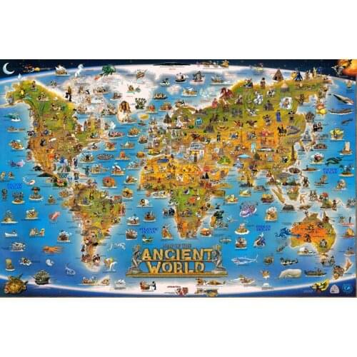 Ancient World The wooden puzzle 1000 pieces ersion paper jigsaw puzzle white card adult childrens educational toys