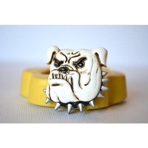 DW0006F Animal Dog Mould Bulldog Medallion Silicone Molds Rubber Flexible Food Safe Mould Resin Clay Fondant Cake Decor PRZY