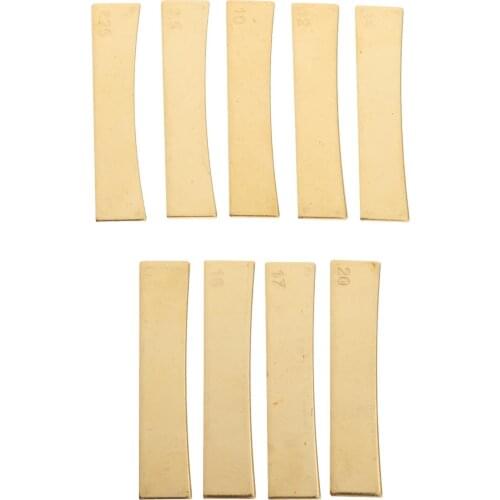 Electric Guitar Bass Fretboard Fret Press Inserts, Golden Brass, 9