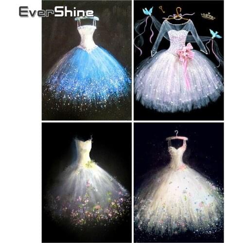 EverShine 5D DIY Diamond Painting Wedding Dress Picture Rhinestones Diamond Embroidery Landscape Full Square Cross Stitch Kits