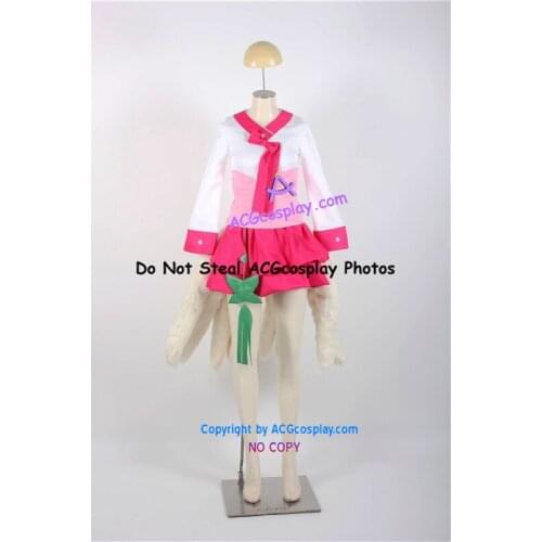 League of Legends Dynasty Ahri Cosplay Costume include stockings and nine fur tails acgcosplay costume