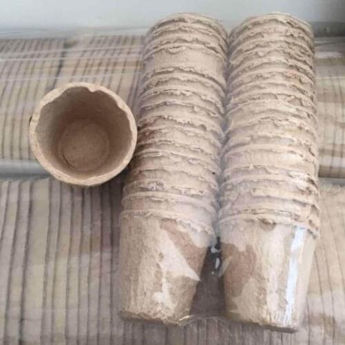 1pc Round Biodegradable Paper Pulp Peat Pots 8x8cm New Plant Tool Cup Cup Nursery Tray Garden Pulp P9G4 Garden Seedling B3U1