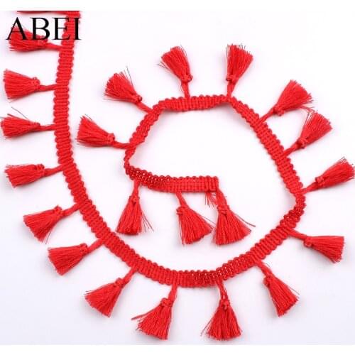 5Yards Red Tassel Ribbon DIY Fringe Drop Lace Trimming Garments Accessories Handmade Patchwork Craft