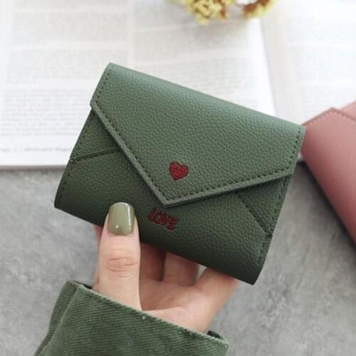 Fashion Wallet for Women Simple Love Short Wallet Coin Purse Card Holders Handbag