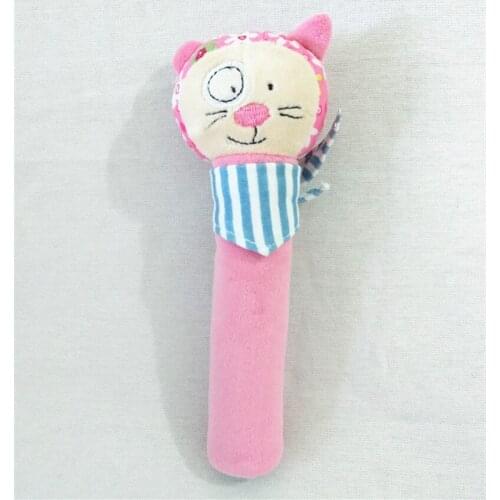 Biwan Cat Squeaky Plush Toys 17cm Soft Cute Design With Scarf Baby Embroidered Stuffed Animals Childrens Birthday Gifts