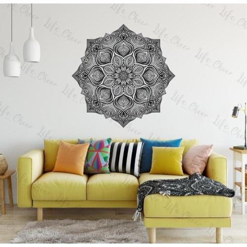 Mandala Wall Decal Star Mandala Tapestry Bohemian Wall Art Bedroom Decor Living room Childrens room Removable Wall Sticker