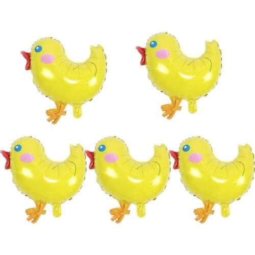New Cartoon Cute Yellow Chick Duck Shaped Aluminum Balloons Festive Party Event Atmosphere Decoration Balloons Wholesale