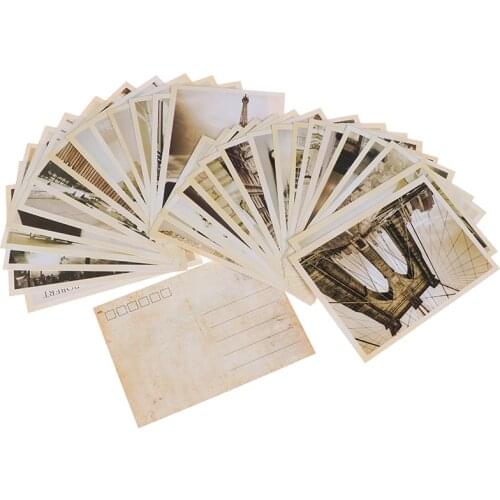 Cards Gift Cards Christmas Postcards Hot sale 32pcs Classical Famous Europe Building Vintage Style Memory Postcard Set Greeting