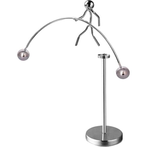 Finger Balancing Toy, Dynamic Balancing Instrument,NewtonS Cradle Weightlifter Mold Metal Craft Perpetual Art Swing Kinetic M