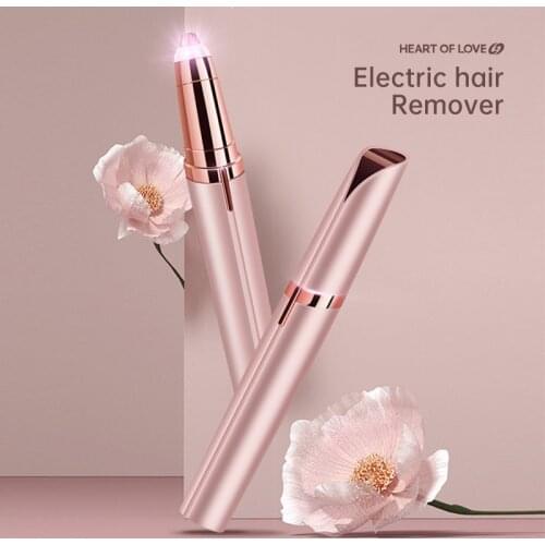 Rechargeable Electric Eyebrow Trimmer Epilator Female Body Facial Lipstick Shape Hair Removal Mini Painless Razor Shaver