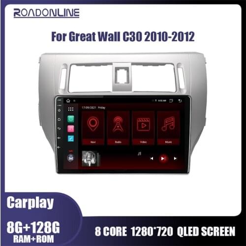 RoadonlieAndroid 10 For Great Wall Voleex TengyiC30 2010-2012 Car Radio Multimedia Video Player GPS Navigation Carplay Bluetooth