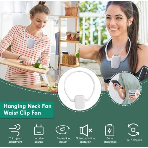 Neck Fan Portable Mini Usb Fans Air Cooler Rechargeable Ventilador Small Travel Hands-free Electric Fan Cooling For Home#dg4