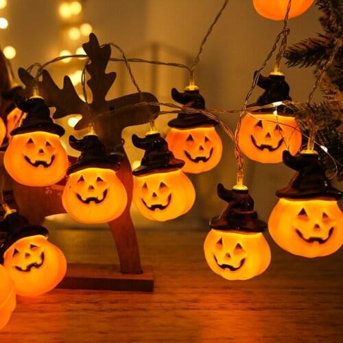 Halloween Pumpkin Led Light String Festival Bar Home Party Decor Halloween Ornament Halloween Lights Light Decoration