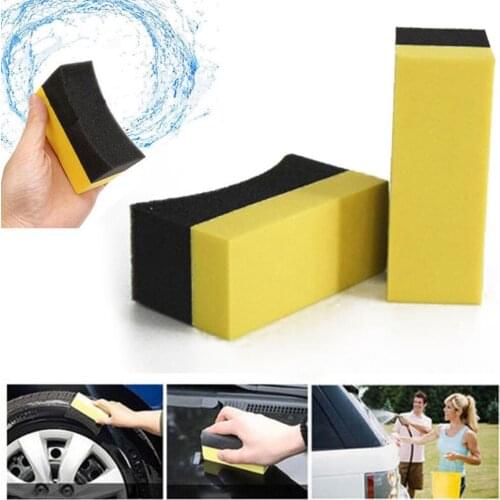 Car wash U-Shape Tire Wax Polishing Sponge for Bmw E46 E39 Audi A3 A6 C5 A4 B6 Mercedes W203 W211 Mini Cooper