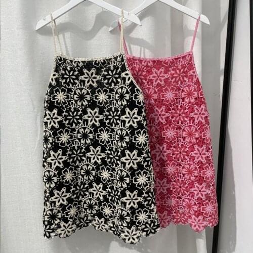 DiYiG WOMAN 2021 summer new retro womens clothing ethnic style hollow-out crochet strap backless short dress ZA