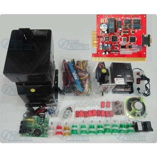 1 set Solt game kit 5 in 1 Games PCB Coin hopper coin acceptor Power supply buttons same as the photo for casino game machine