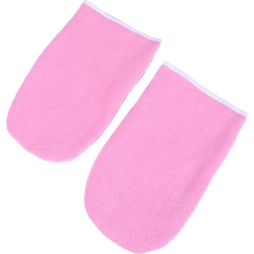 1 Pair Wax Warmer Gloves Protection For Warmer Wax Heater Paraffin Hand Gloves Heater SPA Cotton Mittens