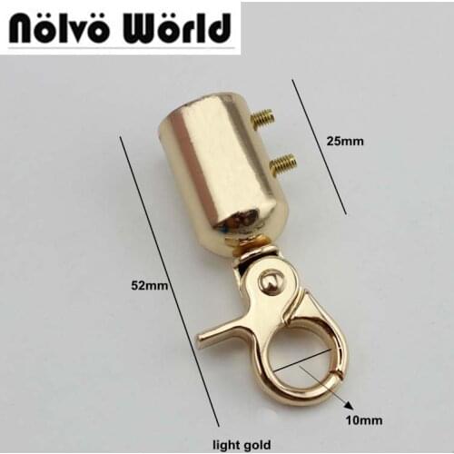 20pcs 52*16mm 3 colors silver gold metal fitting hardware handbag/bags tassel cap clasp hook screw connector bag hanger