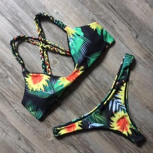 2020 Sexy Bikinis Women Swimsuit Bandage Halter Beach Wear Bathing suits Push Up Swimwear Female Brazilian Bikini Set