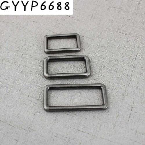 4pcs 50pcs 5.0 line Old silver metal fitting hardware accessories losed square buckles for bag non welded buckle making