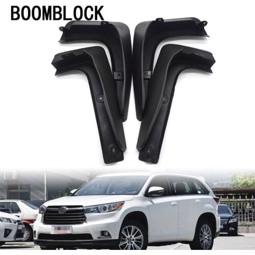 4pc Car Front Rear Mud Flaps Mud Flap Mudguards Fender For Toyota Highlander Toyota Kluger 2014 2015 2016 2017 Accessories